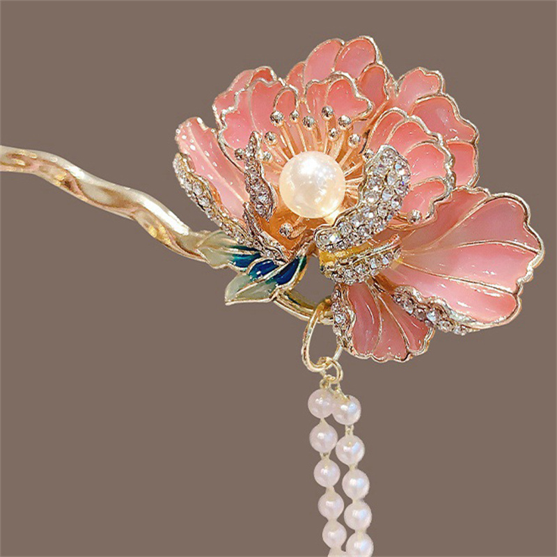 Hanbok Hair Pin - Püsküllü Hanfu Saç Çubukları Baş Süsleri