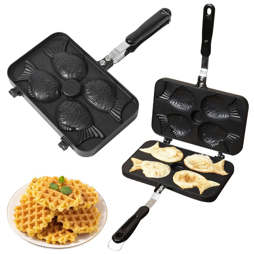 Tteokbokki Rice Cake - Mutfak Japon Taiyaki Çift Balık Şekilli