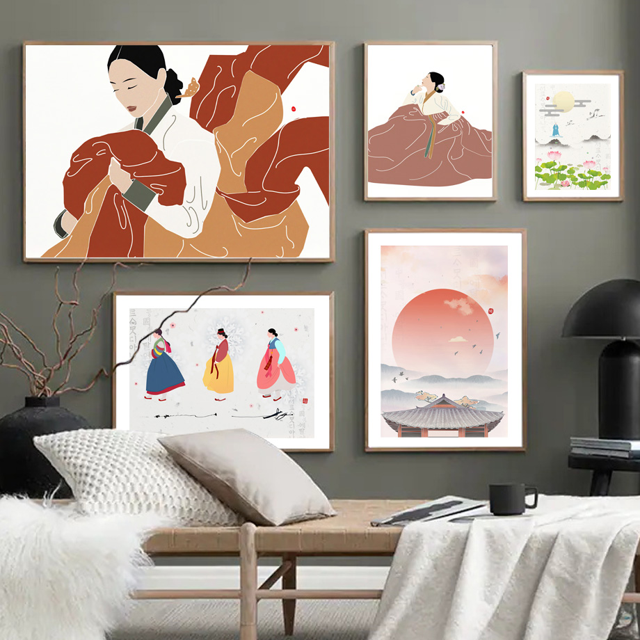 Modern Korean Lifestyle - Kore Tarzı Boho Hanbok Kız Asya