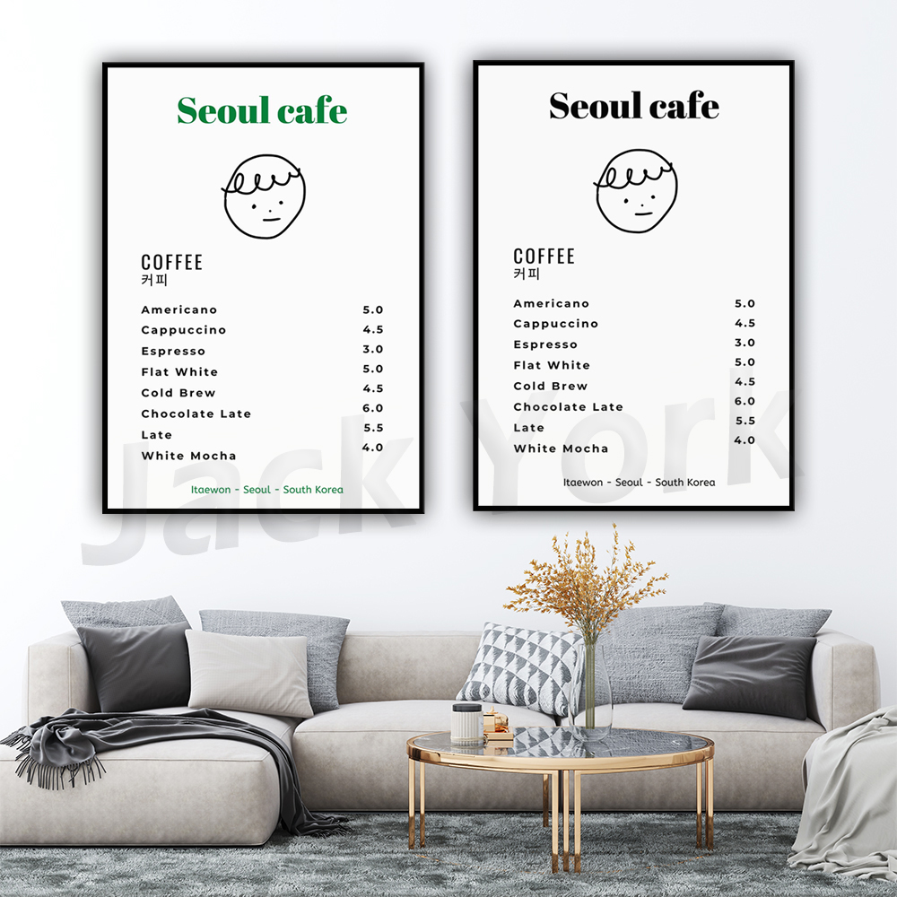 Seul Cafe Baskı Duvar Sanatı Y - South Korea Lifestyle incelemesi ve fiyatı