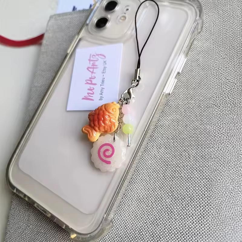 Sevimli Akrilik Pembe Kalamar  - Tteokbokki Rice Cake incelemesi ve fiyatı